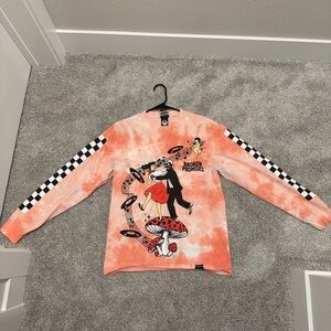 Broken Promises Graphic Long Sleeve Tee - Orange